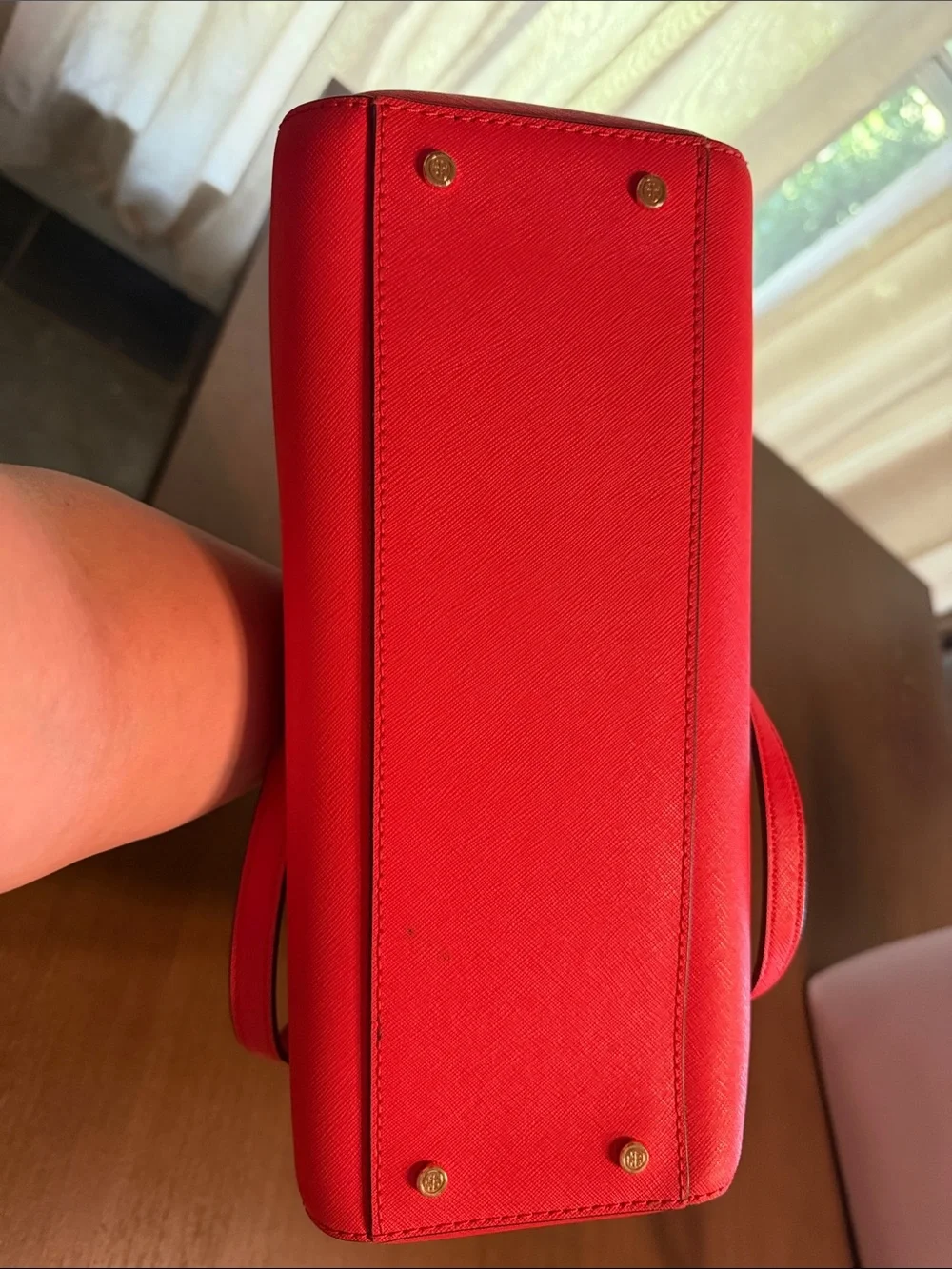 Tory Burch Bright Red Saffiano Tote